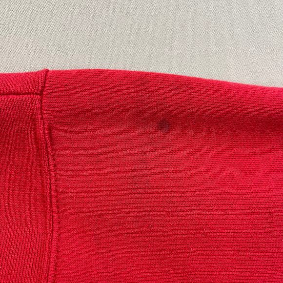 Vintage Logo 7 Sweatshirt Adult XL Red Crewneck Fleece Heavyweight Sports 90s - Picture 8 of 14